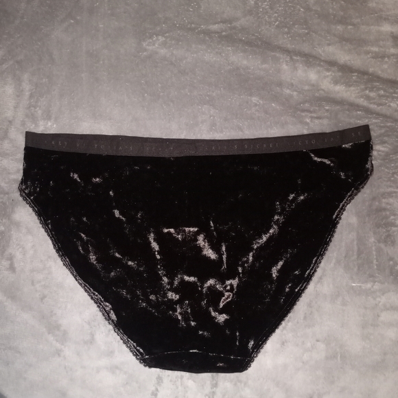 Victoria's Secret Black Velvet bikini cut panties size L NWT - Picture 4 of 5